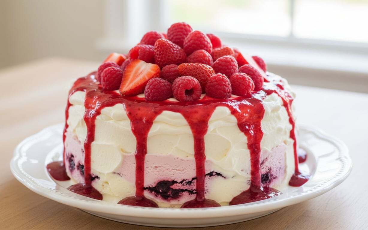 tort de inghetata tort de inghetata pe platou